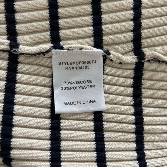 Joie Black and Cream Striped Maxi Dress - Picture 5 of 5